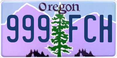 OR license plate 999FCH