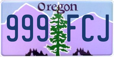 OR license plate 999FCJ