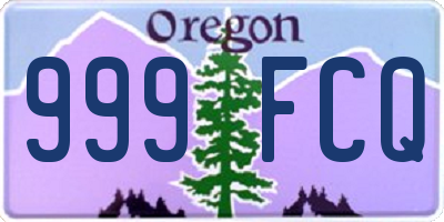 OR license plate 999FCQ