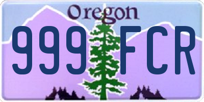 OR license plate 999FCR