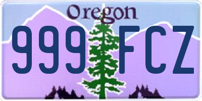 OR license plate 999FCZ