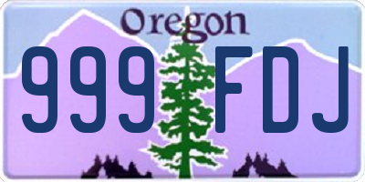OR license plate 999FDJ