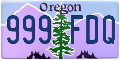 OR license plate 999FDQ