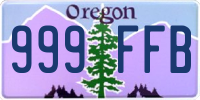 OR license plate 999FFB