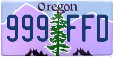 OR license plate 999FFD