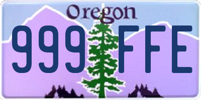 OR license plate 999FFE