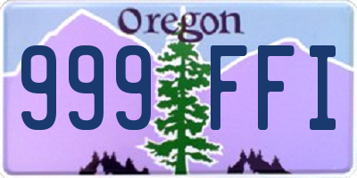 OR license plate 999FFI