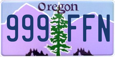 OR license plate 999FFN