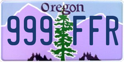 OR license plate 999FFR