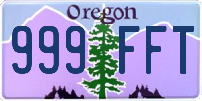 OR license plate 999FFT