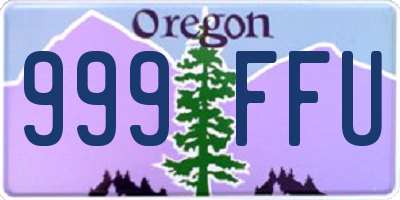 OR license plate 999FFU