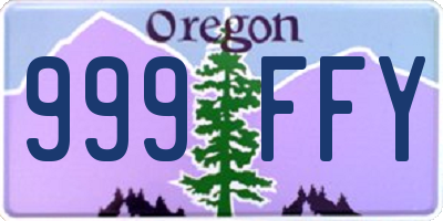 OR license plate 999FFY