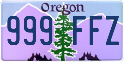 OR license plate 999FFZ