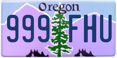 OR license plate 999FHU