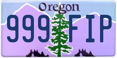 OR license plate 999FIP