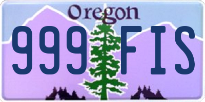 OR license plate 999FIS