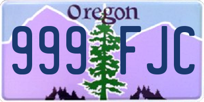 OR license plate 999FJC