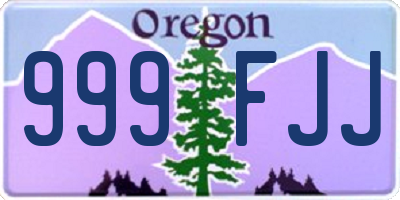 OR license plate 999FJJ