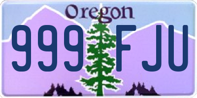 OR license plate 999FJU