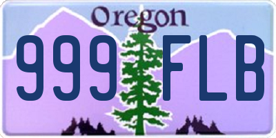 OR license plate 999FLB