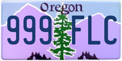 OR license plate 999FLC