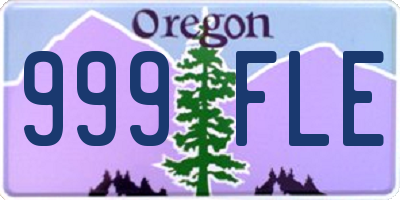 OR license plate 999FLE
