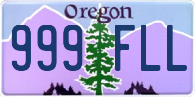 OR license plate 999FLL