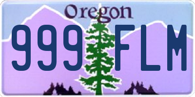 OR license plate 999FLM