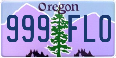 OR license plate 999FLO