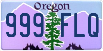 OR license plate 999FLQ