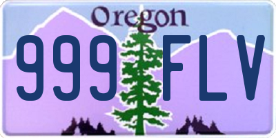 OR license plate 999FLV