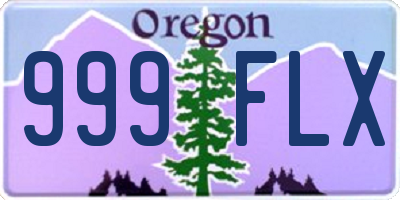 OR license plate 999FLX