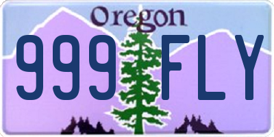 OR license plate 999FLY
