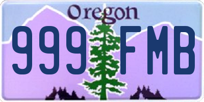 OR license plate 999FMB