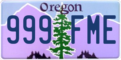OR license plate 999FME
