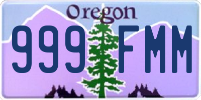 OR license plate 999FMM