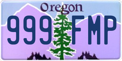 OR license plate 999FMP