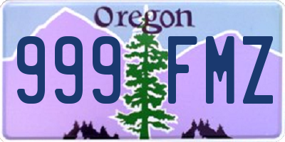 OR license plate 999FMZ