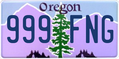 OR license plate 999FNG