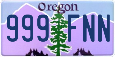 OR license plate 999FNN