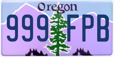 OR license plate 999FPB