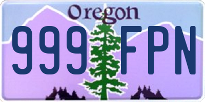 OR license plate 999FPN