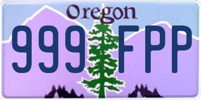 OR license plate 999FPP
