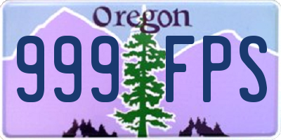 OR license plate 999FPS