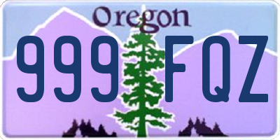 OR license plate 999FQZ