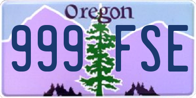 OR license plate 999FSE