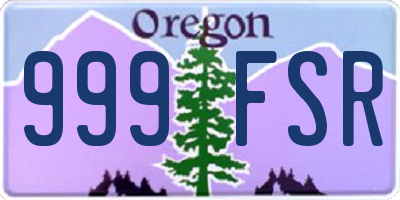 OR license plate 999FSR