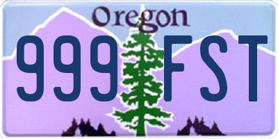 OR license plate 999FST