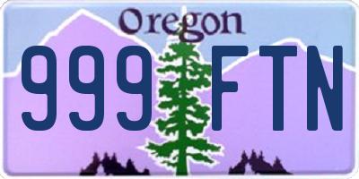 OR license plate 999FTN