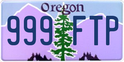 OR license plate 999FTP